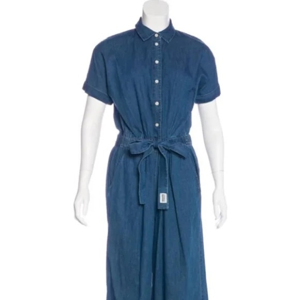 KATE SPADE BROOME STREET Denim Wide-Leg Jumpsuit